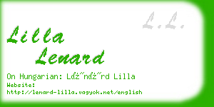 lilla lenard business card